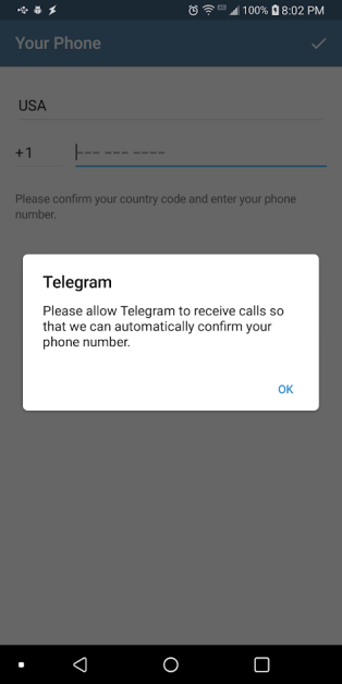  مخفی کردن شماره تلفن تلگرام
