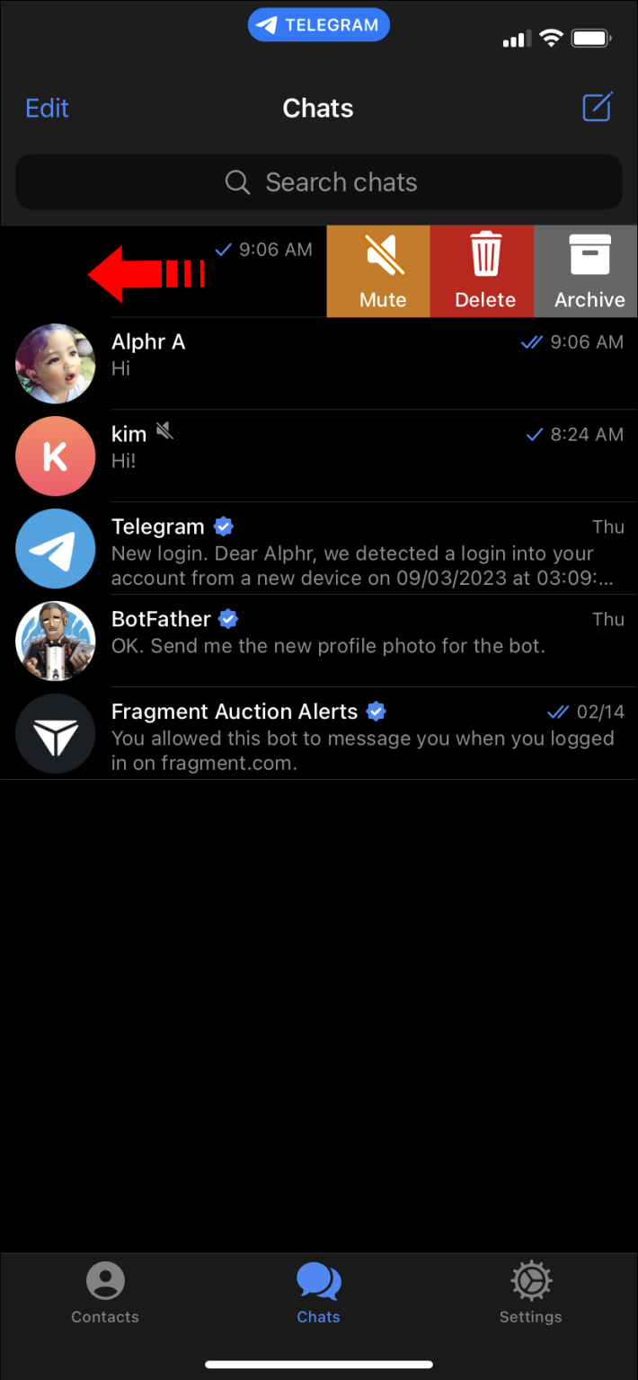 آموزش پاک کردن سکرت چت تلگرام در اندروید و آیفون
