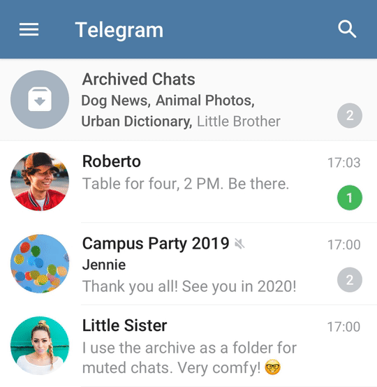 آموزش آرشیو کردن در تلگرام