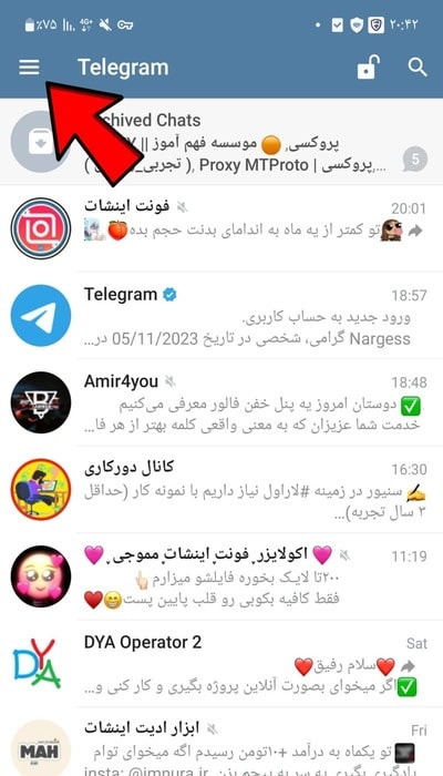 چگونه تلگرام را فارسی کنیم؟