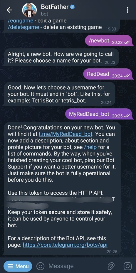 ساخت ربات تلگرام با استفاده از ربات botfather