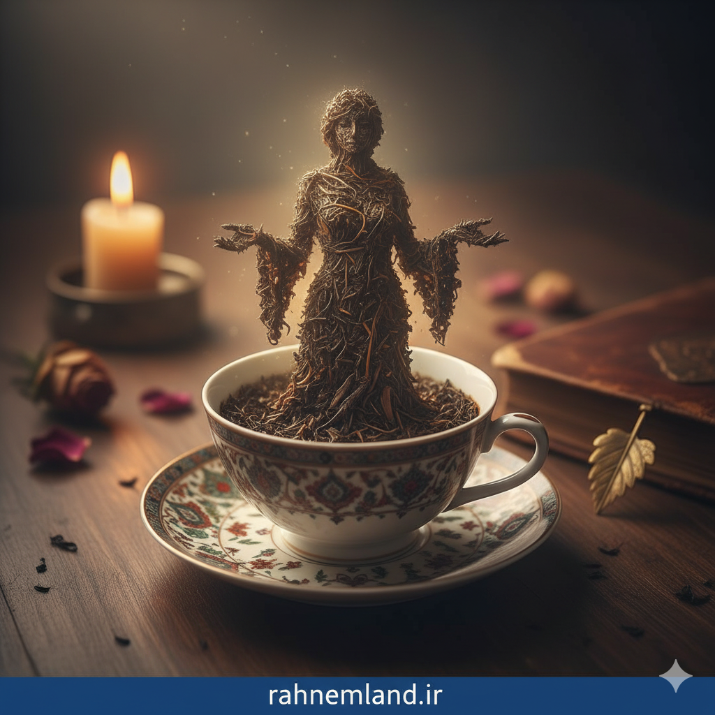 شکل انسان در فال چای
