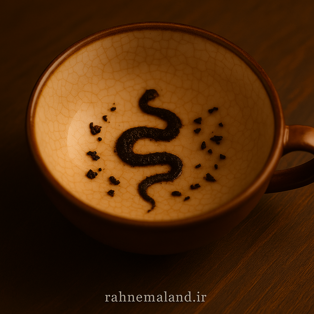 مار در فال چای