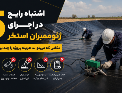 5 اشتباه رایج در اجرای ژئوممبران استخر؛ نکاتی که میتواند هزینه پروژه را چند برابر کند